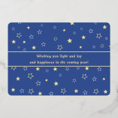 Étoiles de bougie vœux de vacances d'hiver Carte e (Verso)