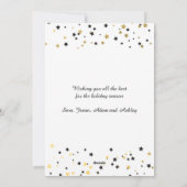 Étoiles de confettis dorés | Carte de vœux photo d (Dos)