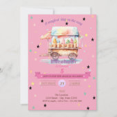 Étoiles de crème glacée Invitation Anniversaire (Devant)