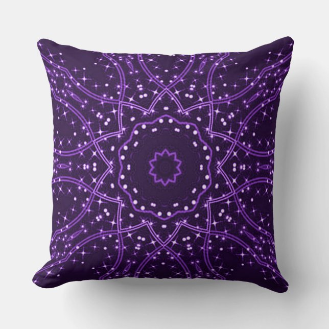 Étoiles de galaxie violette Lancer Oreiller (Recto)
