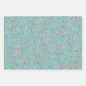 Étoiles de la Glitterie Rose Marbre d'or Feuilles (Devant 3)