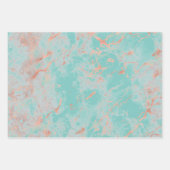 Étoiles de la Glitterie Rose Marbre d'or Feuilles (Devant 2)