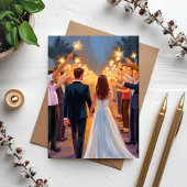 Étoiles de mariage | Carte de célébration de maria