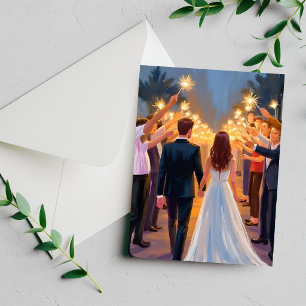 Étoiles de mariage   Carte de célébration de maria