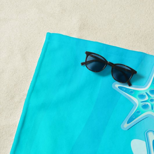 Étoiles de mer de serviette de plage (En situation)
