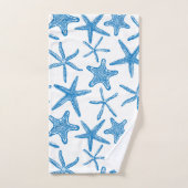 étoiles de mer en bleu (Serviette à main)