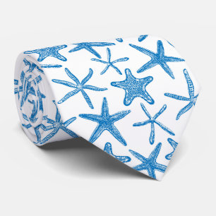 Etoiles de mer en cravate bleue