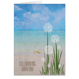 étoiles de mer et fleurs de plage