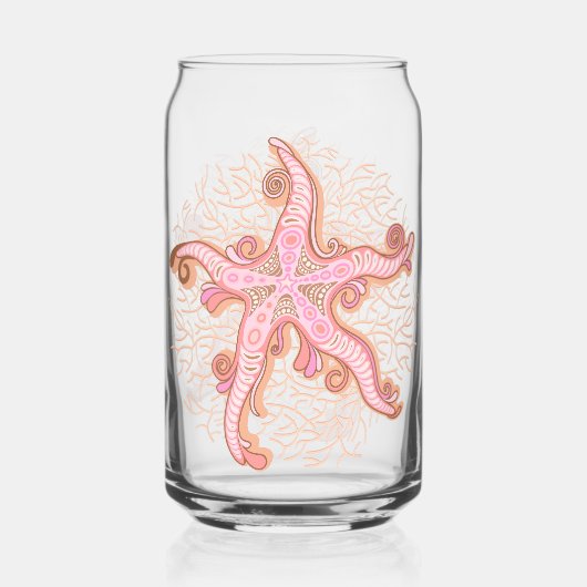 Étoiles de mer et motif pastel rose corail (Recto)