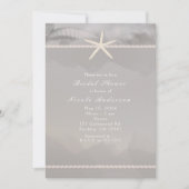 Étoiles de mer grises chic élégantes invitations d (Devant)