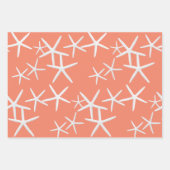 Etoiles de mer Motif Coral papier d'enveloppement  (Devant)
