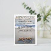 Étoiles de mer sur le faire-part de mariage de (Debout devant)