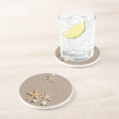 Étoiles de mer sur les dessous de verre de plage (Côté)