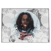 Étoiles de neige - Blanc, Gris - Sac cadeau (Devant)