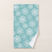Étoiles de neige - Ensemble de serviettes de Noël (Serviette à main)
