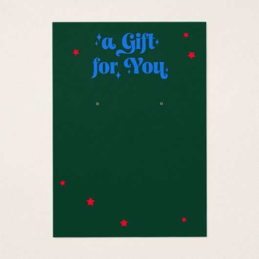 Étoiles De Noël Earrage Carte D'Affichage (Devant)