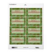 Étoiles de Noël Étiquette de livraison (Feuille entière)