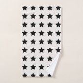 Étoiles de Noël Motif blanc noir (Serviette à main)
