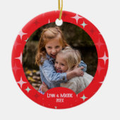 Étoiles de Noël Ornement photo (Devant)