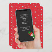 Étoiles de Noël Texte Message Invitation (Devant / Derrière)