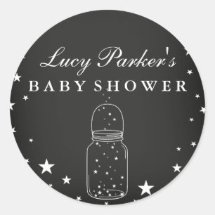 Étoiles de Nuit - Autocollant Baby Shower Tableau 