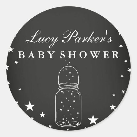 Étoiles de nuit - Sticker Baby shower de tableau n (Devant)