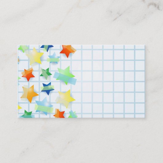 Étoiles de papier, carte de visite (Devant)