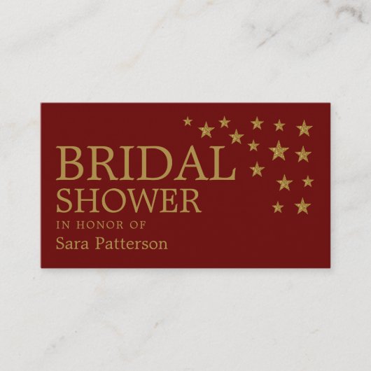 Etoiles de Parties scintillant d'or, Invitation de (Devant)