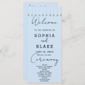 Étoiles de pendage en argent Programme de mariage  (Devant / Derrière)