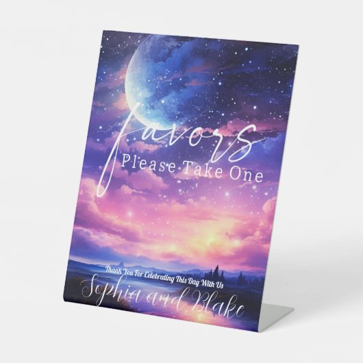 Étoiles de Pleine lune céleste favorise le panneau (Recto)