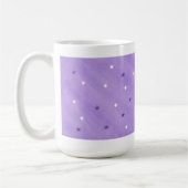 Étoiles de pourpre et de blanc sur des tasses de (Gauche)