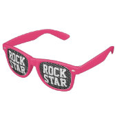Étoiles de rock | Lunettes de soleil roses amusant (Angulaire)