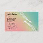 Étoiles de tir - Carte de visite à dégradé doux (Dos)