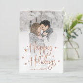 Étoiles de vacances | Script manuscrit et Carte ph (Debout devant)