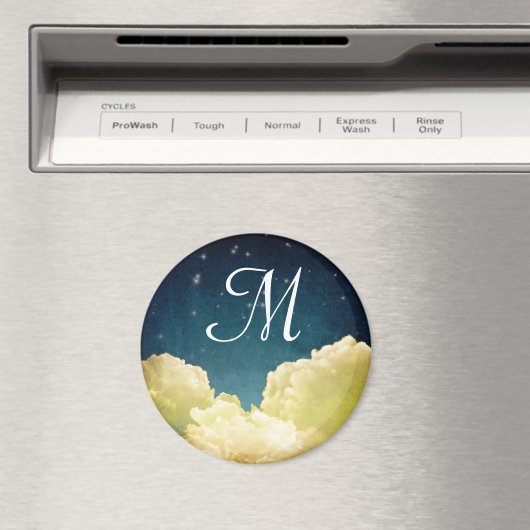 Étoiles de vue céleste Monogramme Aimant initial (In Situ (Lave-vaisselle))