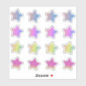 Étoiles Dégradées Set Autocollant Coloré (Feuille)