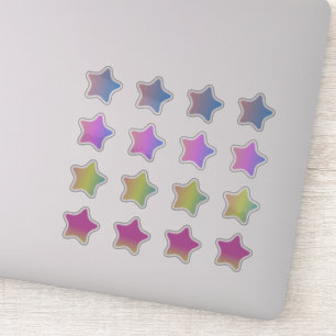 Étoiles Dégradées Set Autocollant Coloré