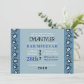 ÉTOILES DESSINÉES À LA MAIN Bat mitzvah Invitation (Debout devant)