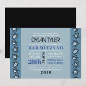 ÉTOILES DESSINÉES À LA MAIN Bat mitzvah Invitation (Devant / Derrière)