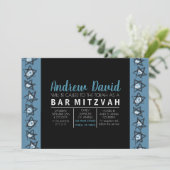 ÉTOILES DESSINÉES À LA MAIN Bat mitzvah Invitation (Debout devant)