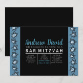 ÉTOILES DESSINÉES À LA MAIN Bat mitzvah Invitation (Devant / Derrière)