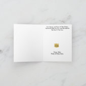 Étoiles d'or et carte de Noël de policier (Intérieur)