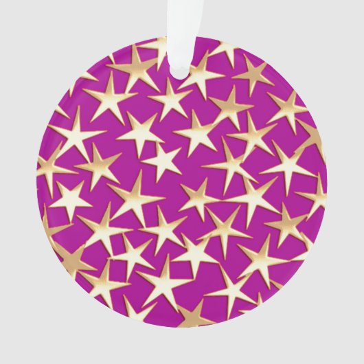 étoiles d'or sur améthyste violet (devant)
