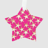étoiles d'or sur fuchsia rose (dos)