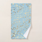 Étoiles d'or Whimsical sur bleu (Serviette à main)