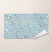 Étoiles d'or Whimsical sur bleu (Serviette à main)
