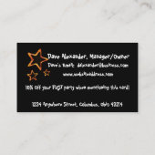 Étoiles d'orange : : Cartes de visite (Dos)