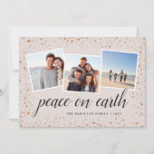 Étoiles dorées | Carte de collage photo de vacance (Devant)