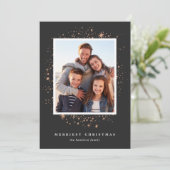 Étoiles dorées | Carte photo de vacances (Debout devant)