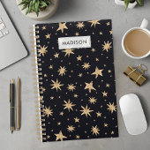 Étoiles Dorées Ciel Noir Tendance Stellaire